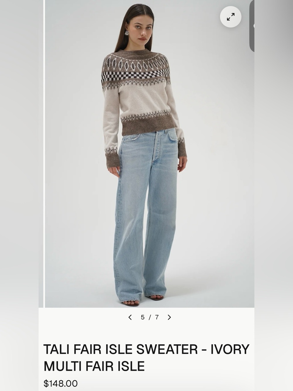 TALI FAIR ISLE SWEATER - IVORY
MULTI FAIR ISLE